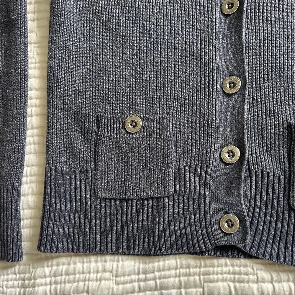 Tommy Hilfiger Women’s Cotton Blue/Grey Button Cardigan Sweater Size Medium - Picture 11 of 12